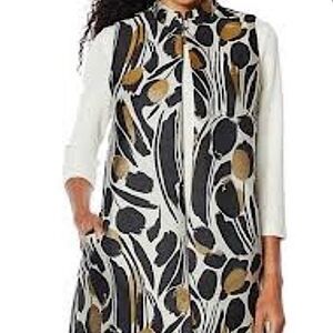 Peck & Peck Medium patterned gold metallic sleeveless tunic vest